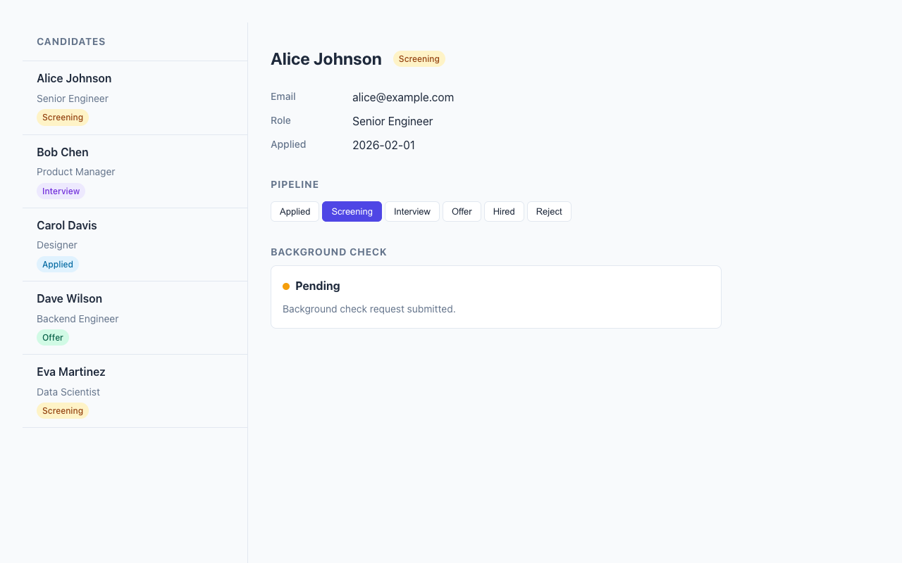 Background check pending - polling active